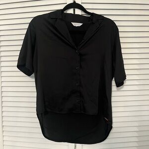 Danskin Black Satin Pajama Top & Pants